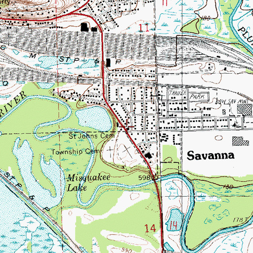 Topographic Map of Reorganized Church of Jesus Christ of Latter Day Saints, IL