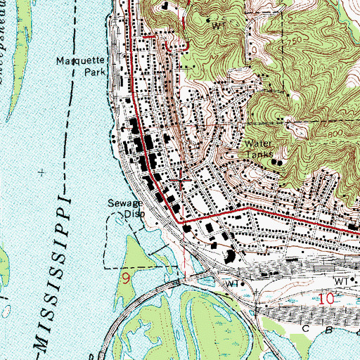Topographic Map of Saint Peters Evangelical Lutheran Church, IL