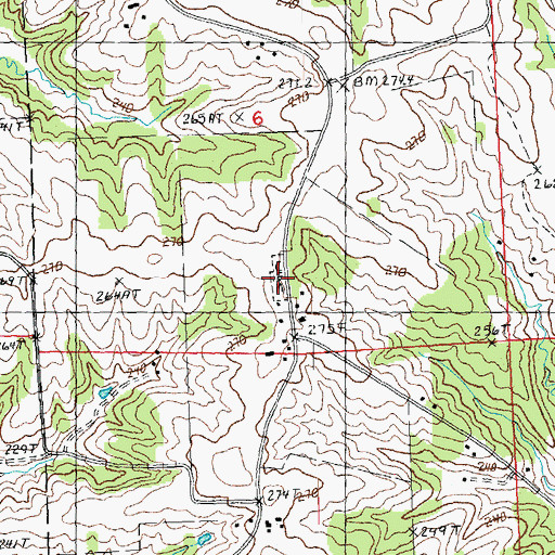 Topographic Map of Zion Cemetery, IL