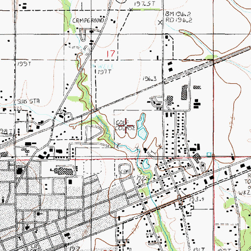 Topographic Map of Casey Country Club, IL