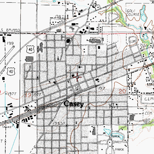 Topographic Map of Community Christian Church, IL