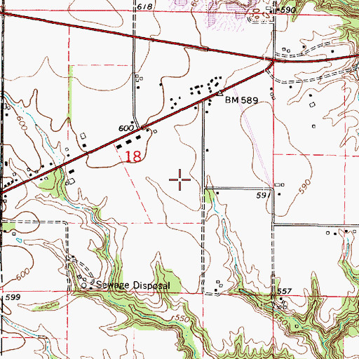 Topographic Map of Fox Run, IL