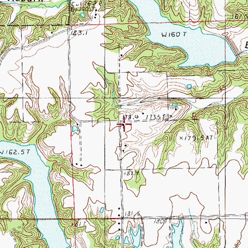 Topographic Map of Freedom Baptist Church, IL