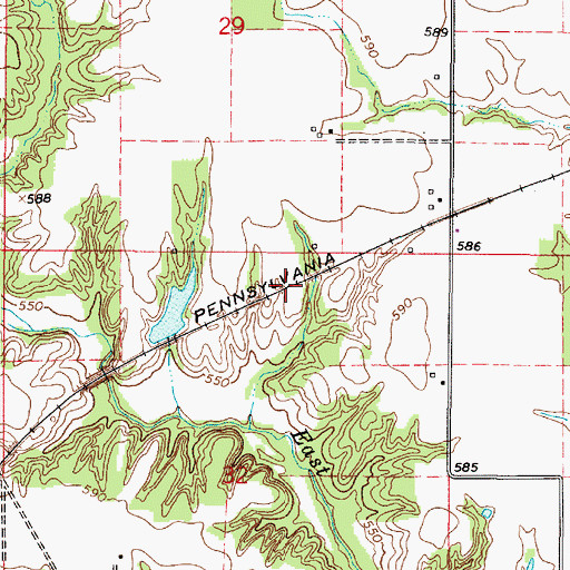 Topographic Map of Griffin (historical), IL