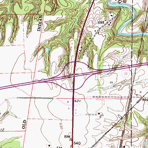 Topographic Map of Interchange 147, IL
