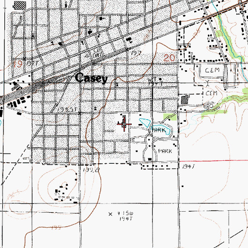 Topographic Map of Monroe Elementary School, IL