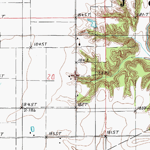 Topographic Map of Oak Point, IL