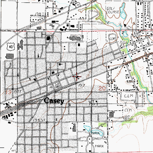Topographic Map of Roosevelt Elementary School, IL