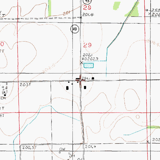 Topographic Map of Round Grove (historical), IL