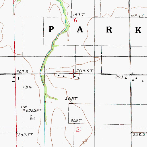 Topographic Map of Scattering Grove (historical), IL
