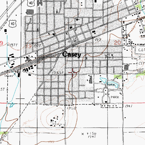 Topographic Map of Wesleyan Church, IL