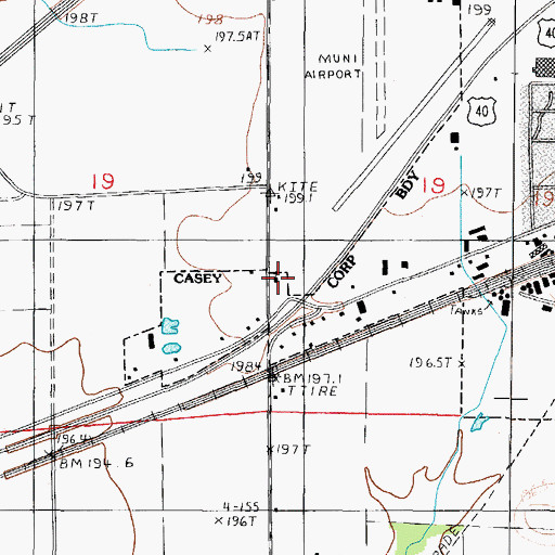 Topographic Map of West Side Church of Christ, IL