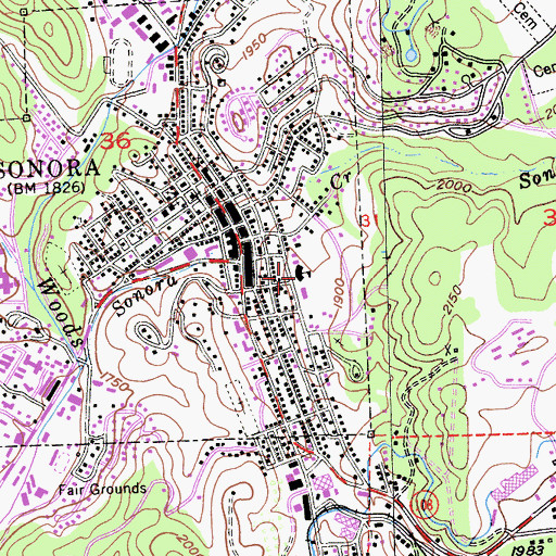 Topographic Map of Dario Cassina High School, CA