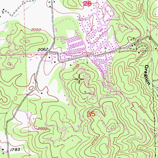 Topographic Map of Gibbs Ranch, CA