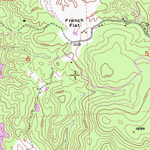 Topographic Map of Heavenly Hills, CA