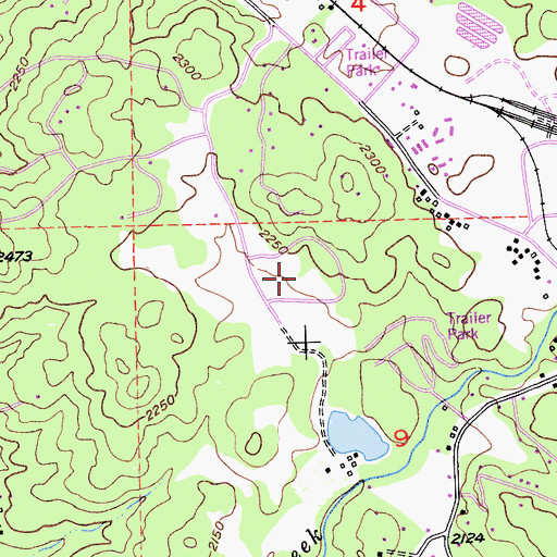 Topographic Map of Lambert Lake Estates, CA