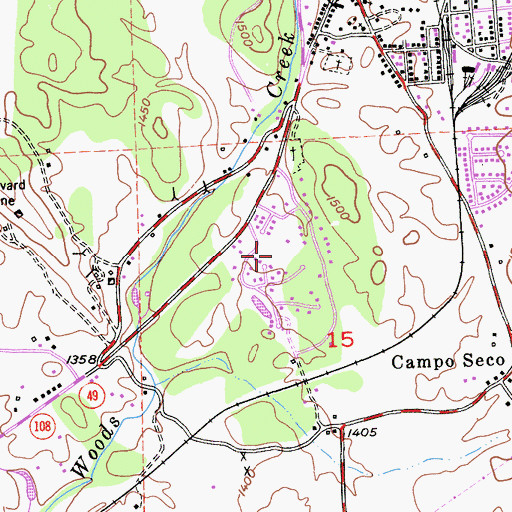 Topographic Map of Rolling Hills, CA