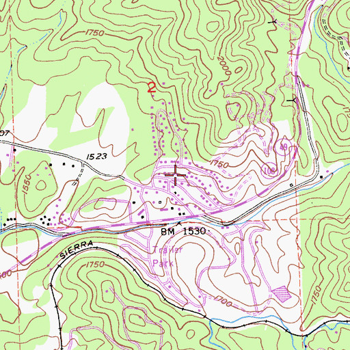 Topographic Map of Volponi Acres, CA