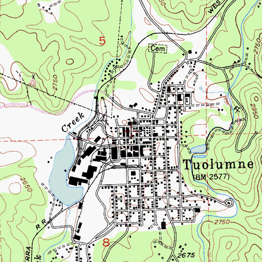 Topographic Map of Community Assembly of God Church, CA