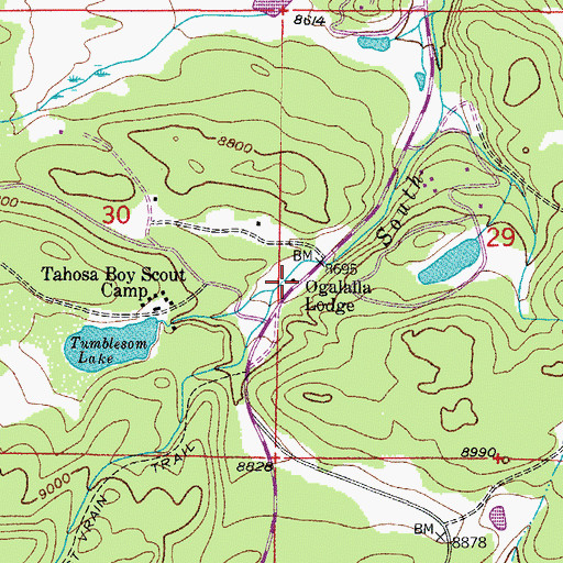 Topographic Map of Ogalalla Lodge, CO