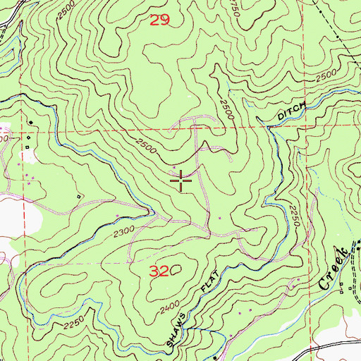 Topographic Map of Quail Ridge Ranch, CA