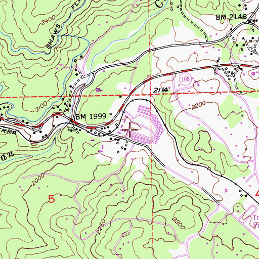 Topographic Map of Tuolumne Junction Shopping Center, CA