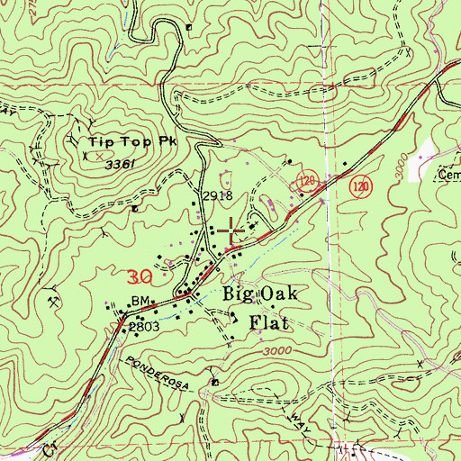 Topographic Map of Our Lady of Mount Carmel Catholic Church, CA