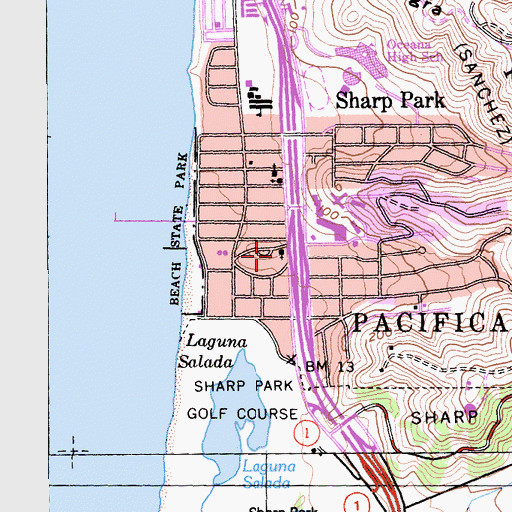 Topographic Map of Church of the Good Shepherd, CA