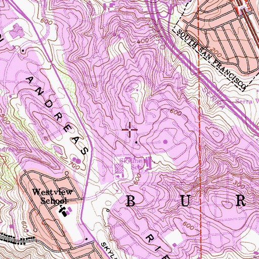Topographic Map of Lysett Tot Lot, CA