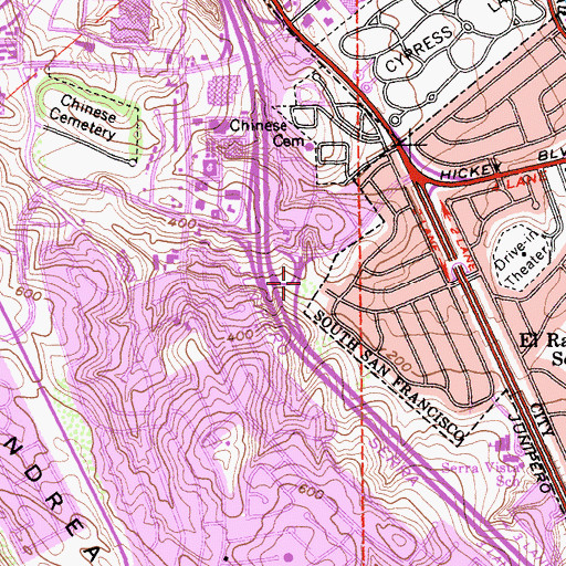 Topographic Map of Northwood Tot Lot, CA