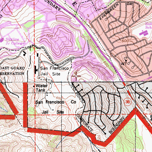 Topographic Map of Portola Highlands Park, CA