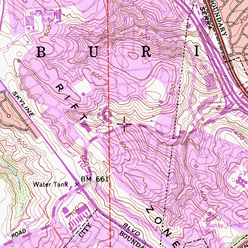 Topographic Map of Westborough, CA