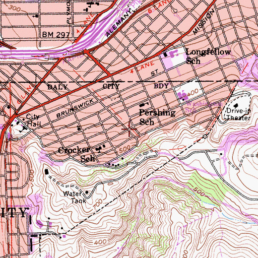 Topographic Map of Frankfort Park, CA