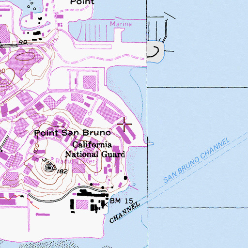 Topographic Map of Point San Bruno Park, CA