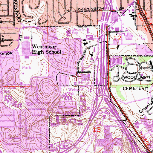 Topographic Map of Seton Medical Center, CA