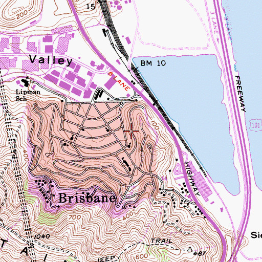Topographic Map of Andry Mobile Home Park, CA