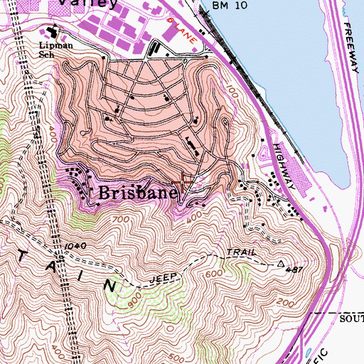 Topographic Map of Firth Memorial Park, CA