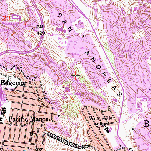 Topographic Map of Imperial Park, CA