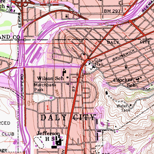 Topographic Map of The Church of Jesus Christ of Latter Day Saints, CA