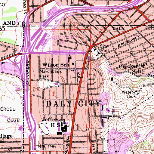 Topographic Map of Memorial Community Center, CA