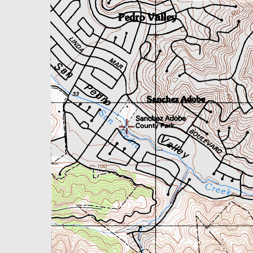 Topographic Map of White Field Park, CA