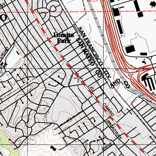 Topographic Map of Happy Hall School, CA