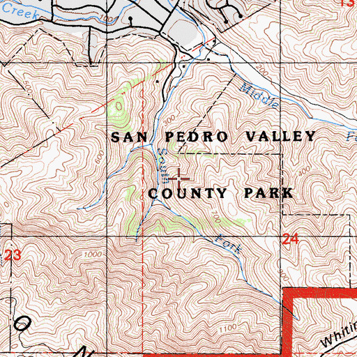 Topographic Map of Plaskon Nature Trail, CA