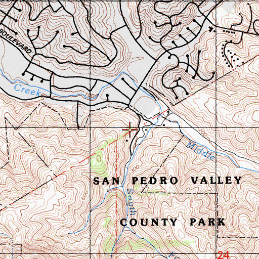 Topographic Map of Trout Farm Picnic Area, CA