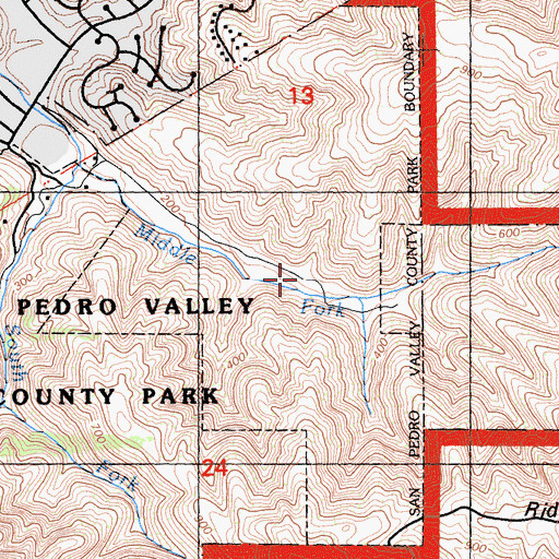 Topographic Map of Weiler Ranch Road Trail, CA