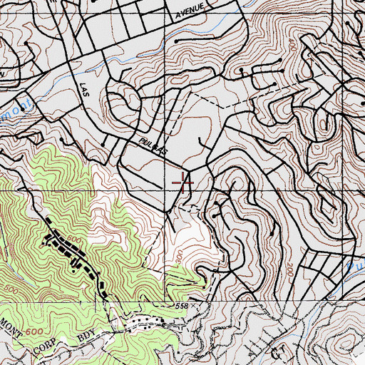 Topographic Map of Alpha Beacon Christian Elementary School, CA