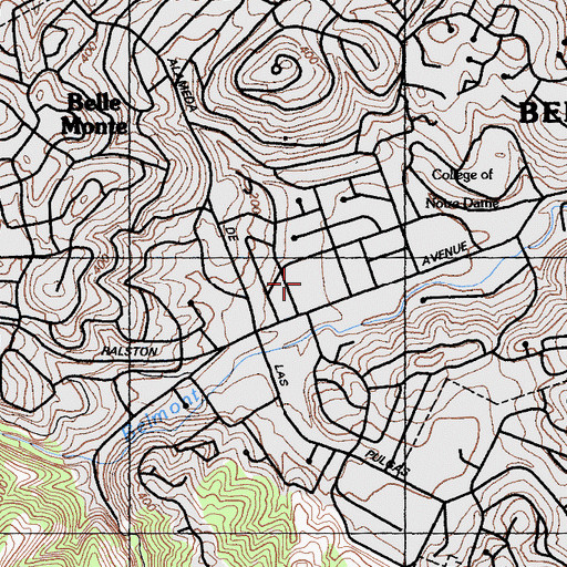 Topographic Map of Barrett Community Center, CA