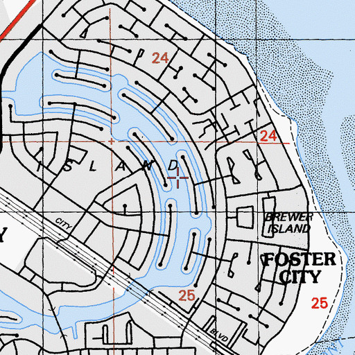 Topographic Map of Dolphin Isle, CA