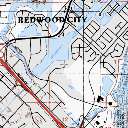 Topographic Map of Dolphin Park, CA