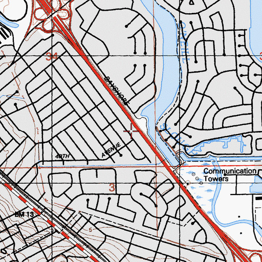 Topographic Map of Laguna Vista Park, CA